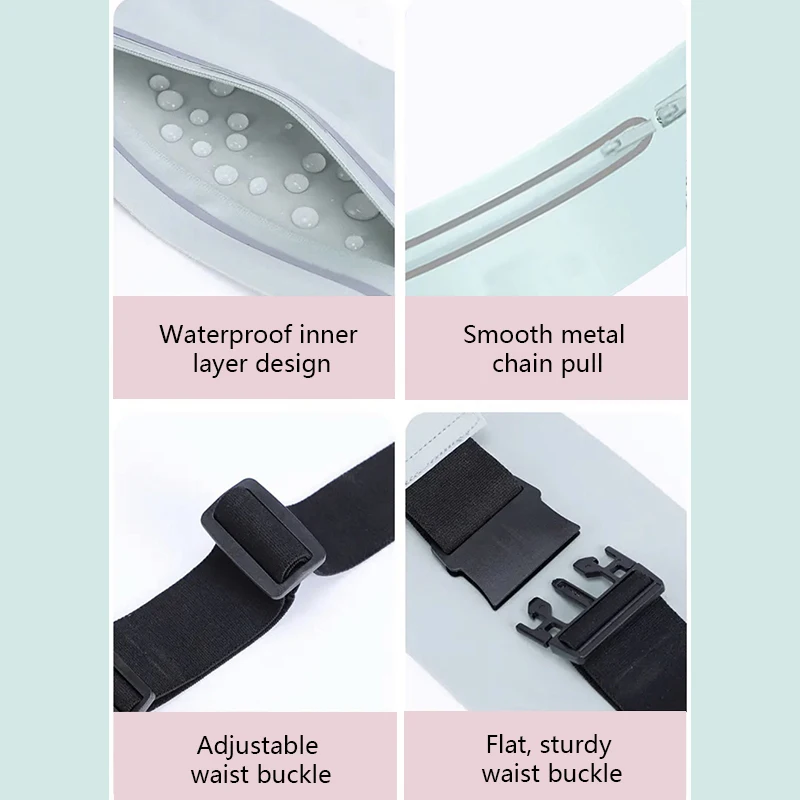 Adjustable Sports Waist Pack,Outdoor Waterproof Running Pouch for Women Men,Portable Phone Storage Pouch for Jogging Hiking