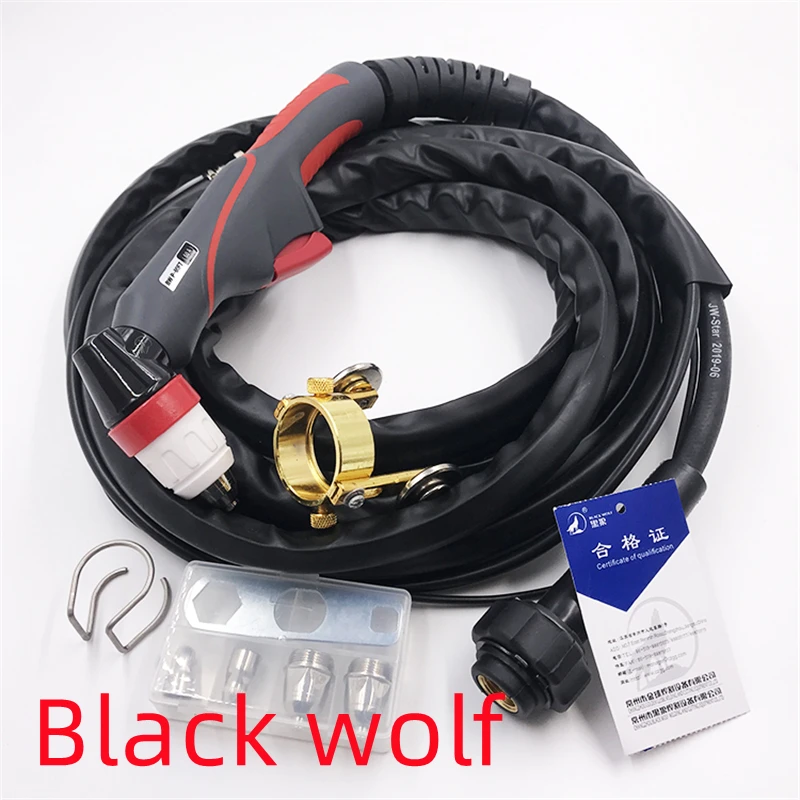 

Black wolf P80 Plasma Torch 5M16Feet Plasma Cutter/cutting Machine Accessories Air Cooled Plasma Cutting Torch Complete100A 120A