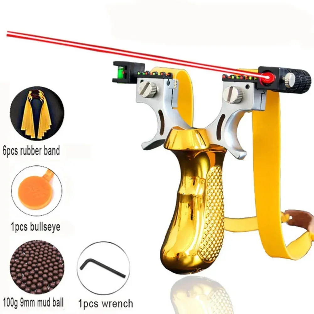 Practical Laser Slingshot Horizontal Aiming Fast Slingshot Adult Competitive Slingshot Powerful Resin Creative Funny Hunting Toy