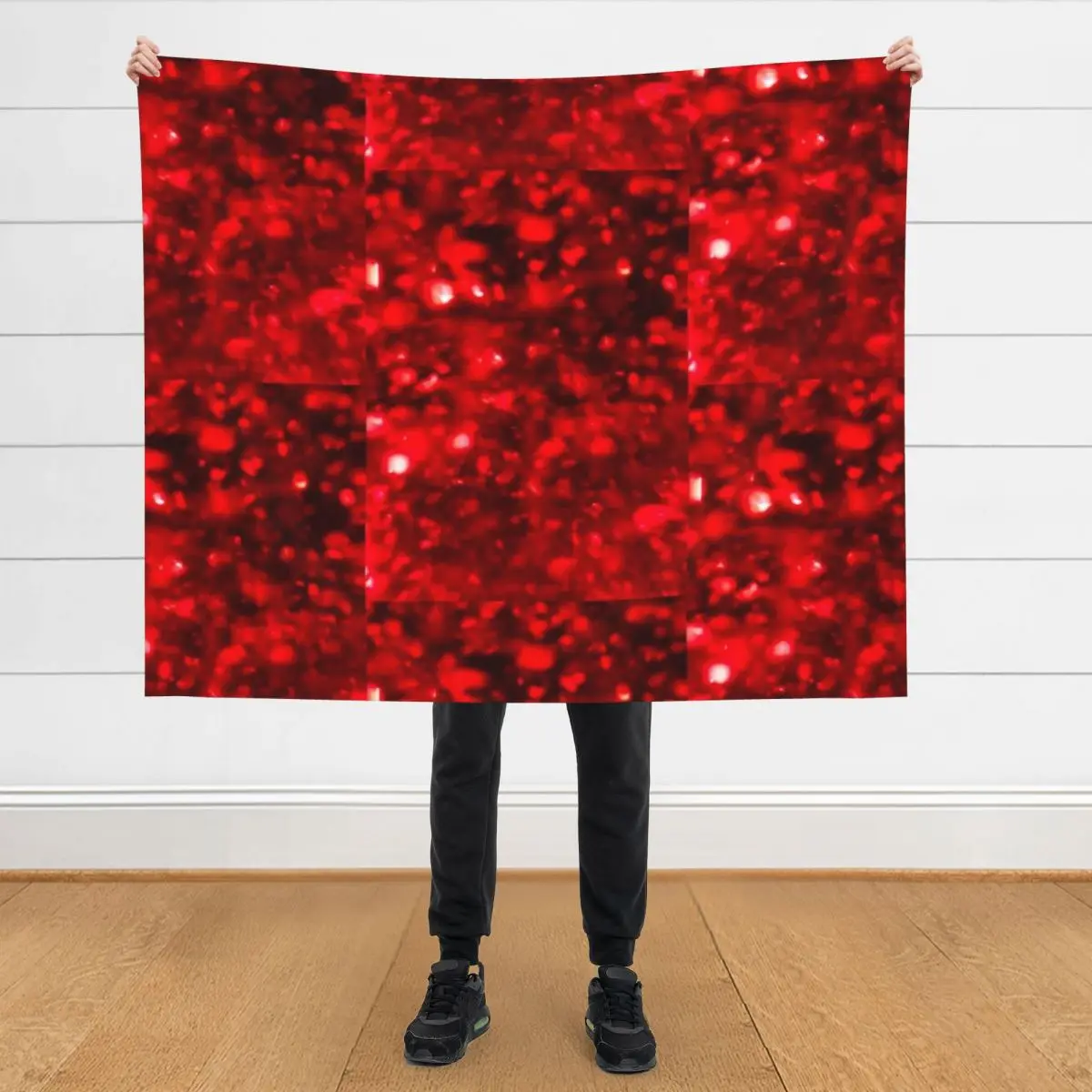

Sparkly Red Throw Blanket Bed covers Decoratives Hairy Blankets