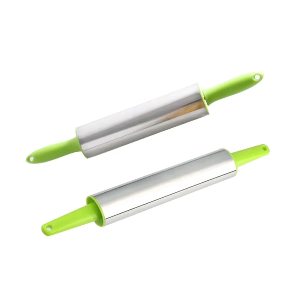 

2 Pcs Rolling Pin Set Sticks for Baking Dough Roller Non-stick Household Stainless Steel