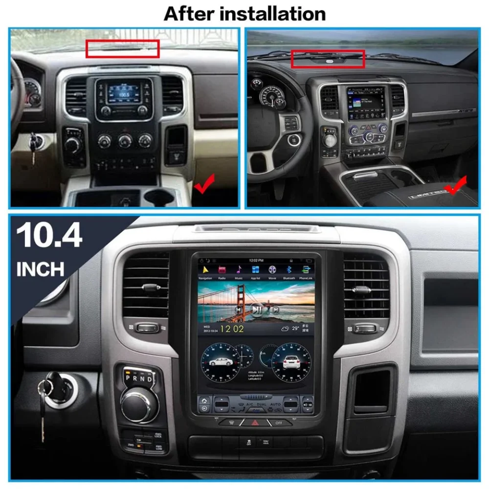 Yoza Carplay Car Radio For Dodge RAM  2013-2018 Android11 Tesla Screen Multimedia Player GPS Navigation 5G WIFI Gift Tools