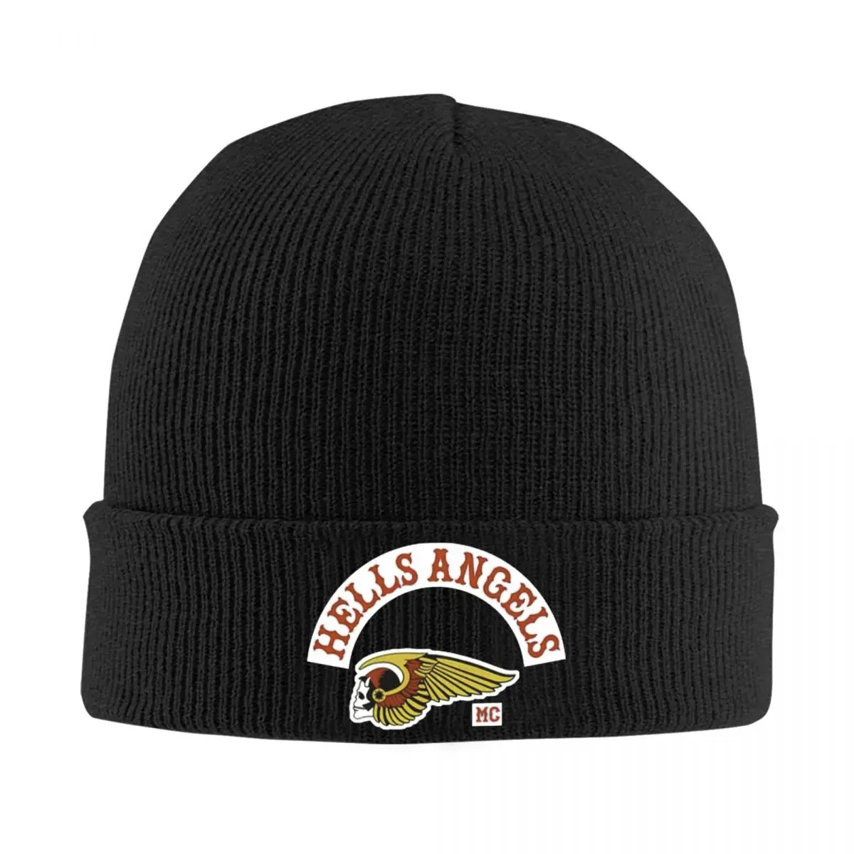 

Hells Angels Logo Hats Autumn Winter Beanie Fashion Motorcycle Club Brotherhood Caps Men Women Knitted Hat