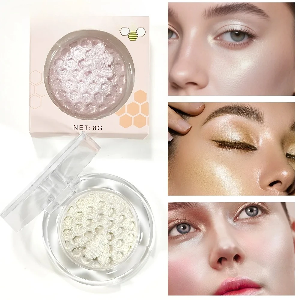 3D gesneden bijenmarkeerstiftschijf, lichaam, gezicht, oogschaduw, neusschaduw, driedimensionaal verhelderend en contourpoeder