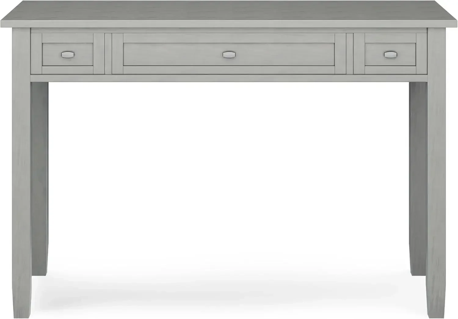 

Warm Shaker Solid Wood Transitional 48 Inch Wide Desk in Fog Grey, for The Office Desk, Writing Table, Workstation & Study Table