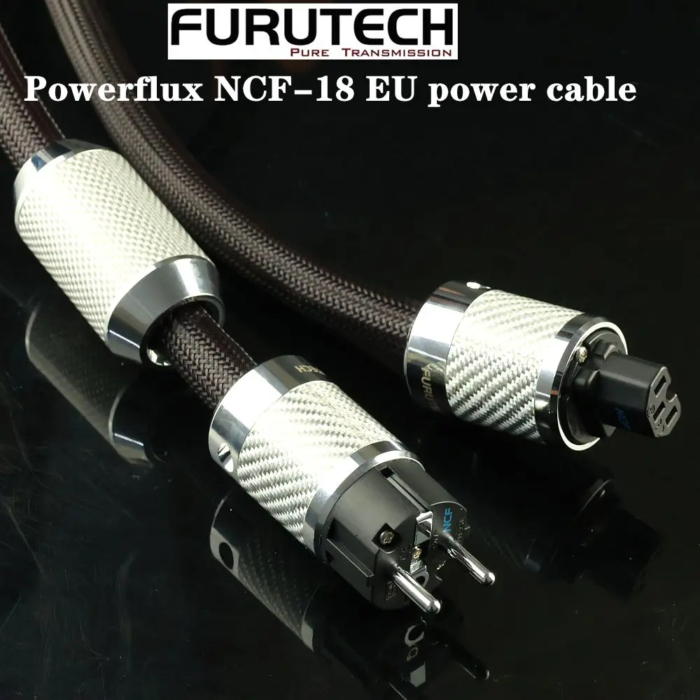 Furutech Powerflux-NCF-18 HiFi Power Cord α-OCC NCF FI-50 Amplifier Gallbladder CD  Schuko/EU US Plug Audiophile Power Cable