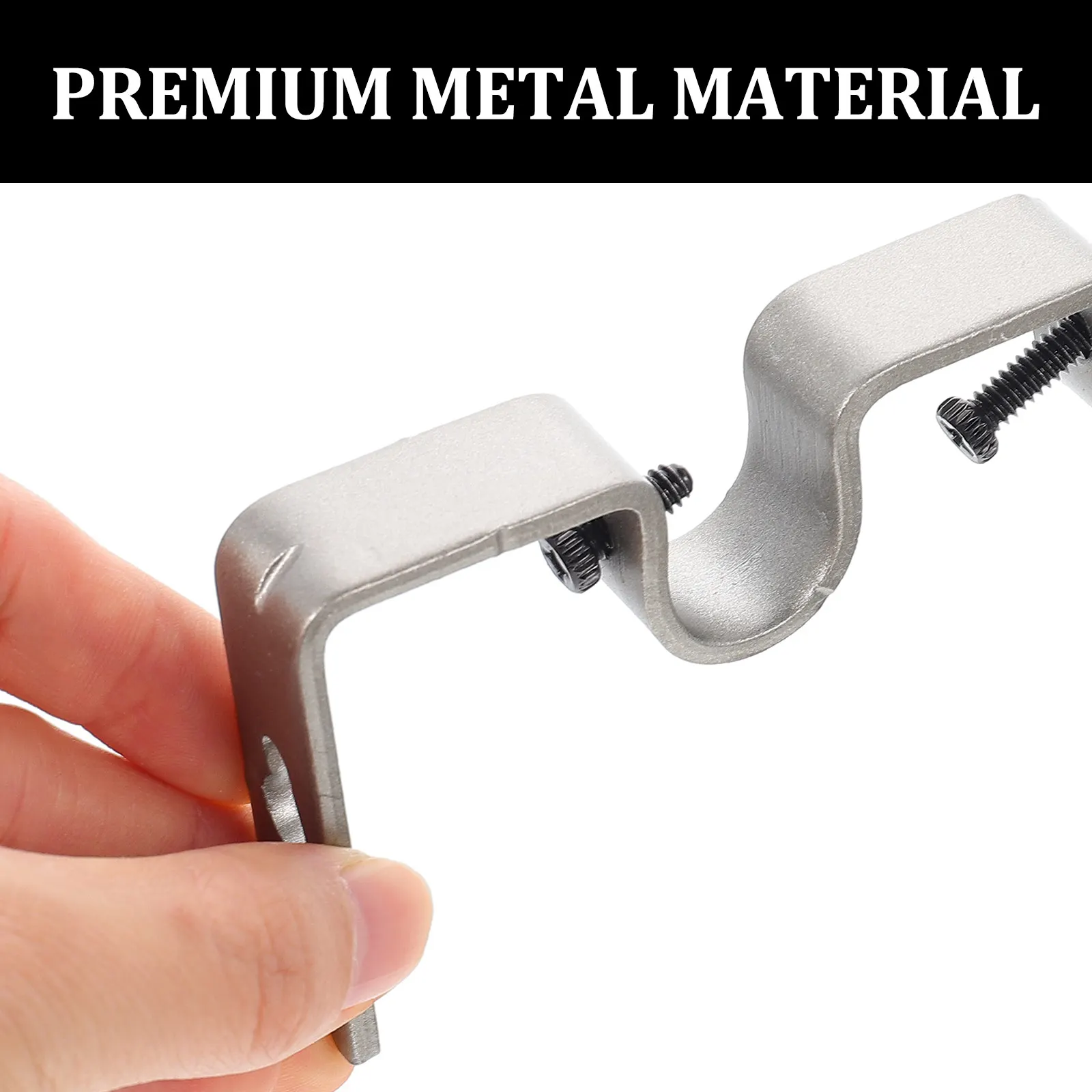 

2 set 2 Sets Sturdy Iron Stand Curtain Rod Bracket Heavy Duty Holder Thickened Curtain Rod Holder Stand for Home Decor