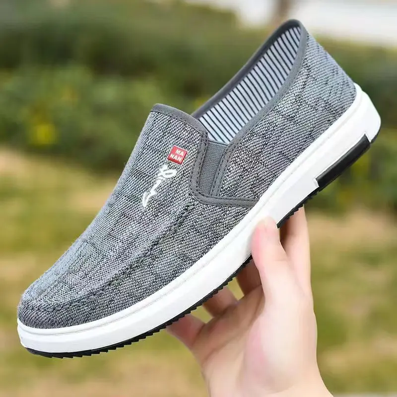 XIHAHA ​Men's Oxford Sneakers Canvas Man Sports Lightweight Breathable Soft Sole Male Dance Shoes