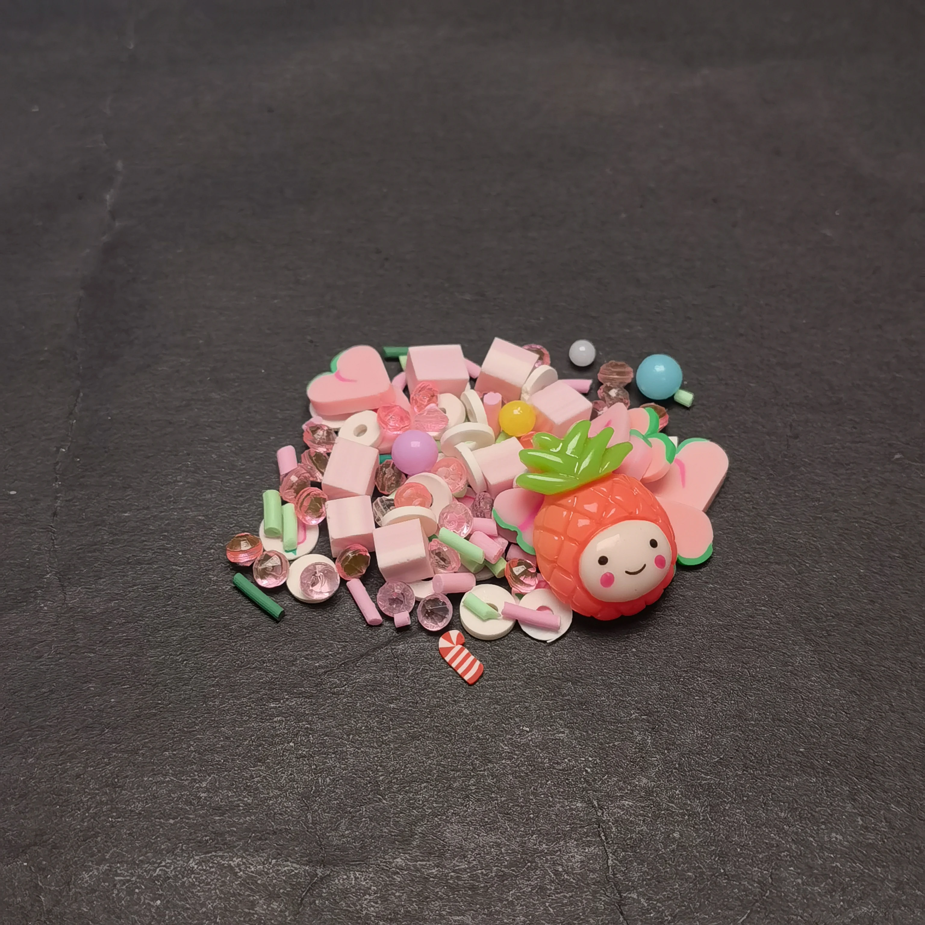 Peach Fruits Polymer Hot Soft Clay Slices Rhinestone Pearls Clay Sprinkles Nail Art Klei Mud Particles 5g Packing