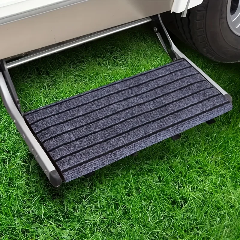 Tapis de sol pour caravane, avec Surface antidérapante, hauteur réglable, robuste, anti-saleté, pour camping-car, remorque, 1 pièce