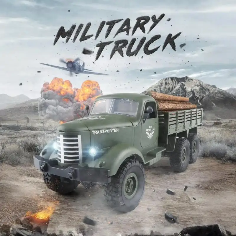 

Jjrc Q60 Q75 1:16 Rc Car Simulation Thaad Six Wheel Military Truck Model Off-Road Climbing Children'S Rc Car Toys Christmas Gift