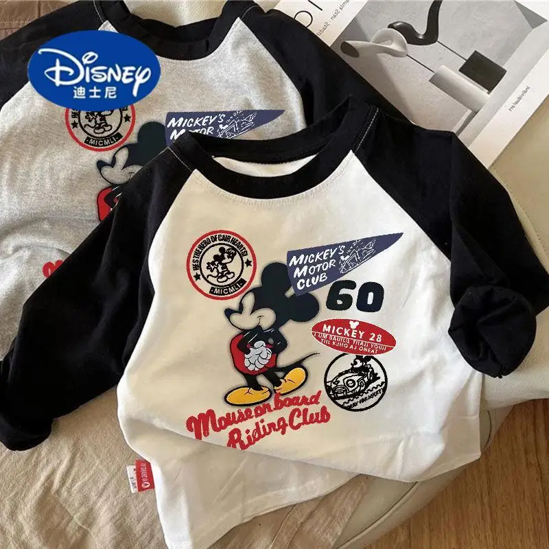 

Disney Boys' Cotton Long Sleeve Tee - Spring/Fall Thin & Loose Fit, Korean Style Base Layer for Toddlers