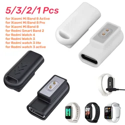 USB-C Female To for Xiaomi Smartwatch Male Adapter Type C To Charging Adapter for Xiaomi Mi Band 8 Pro/8 for Redmi Watch 4 3