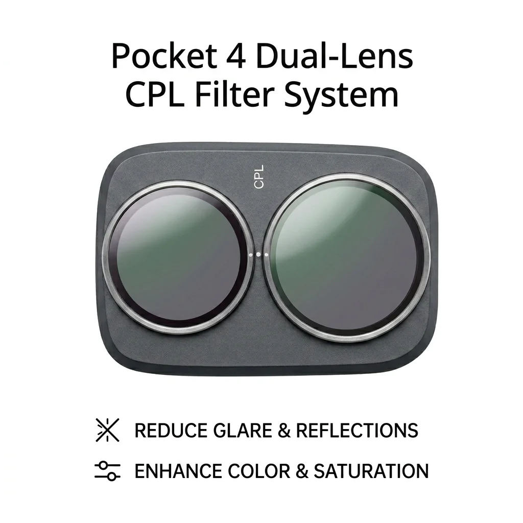 Zestaw filtrów magnetycznych CPL VND Cool Rose do DJI OSMO Pocket 4P, regulowana ramka filtrów, akcesoria do Pocket 4P — zdjęcie produktu 5