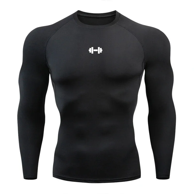 Men Compression Long Sleeve T shirt Autumn Running Sport Tee Gym Fitness Sweatshirt Jogging Tracksuit Athletic Rashguard Top