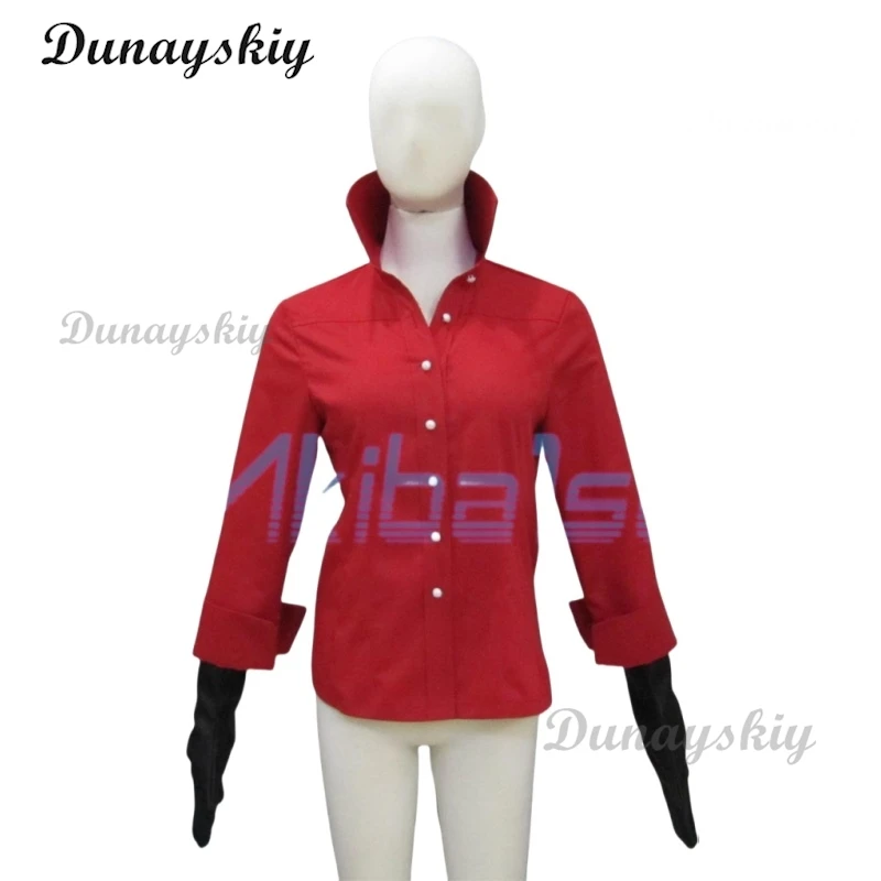 Resident Evil 6 Ada Wong Cosplay Set – Signature Red Shirt & Pants with Custom Wig Halloween/Convention Disguise for Women