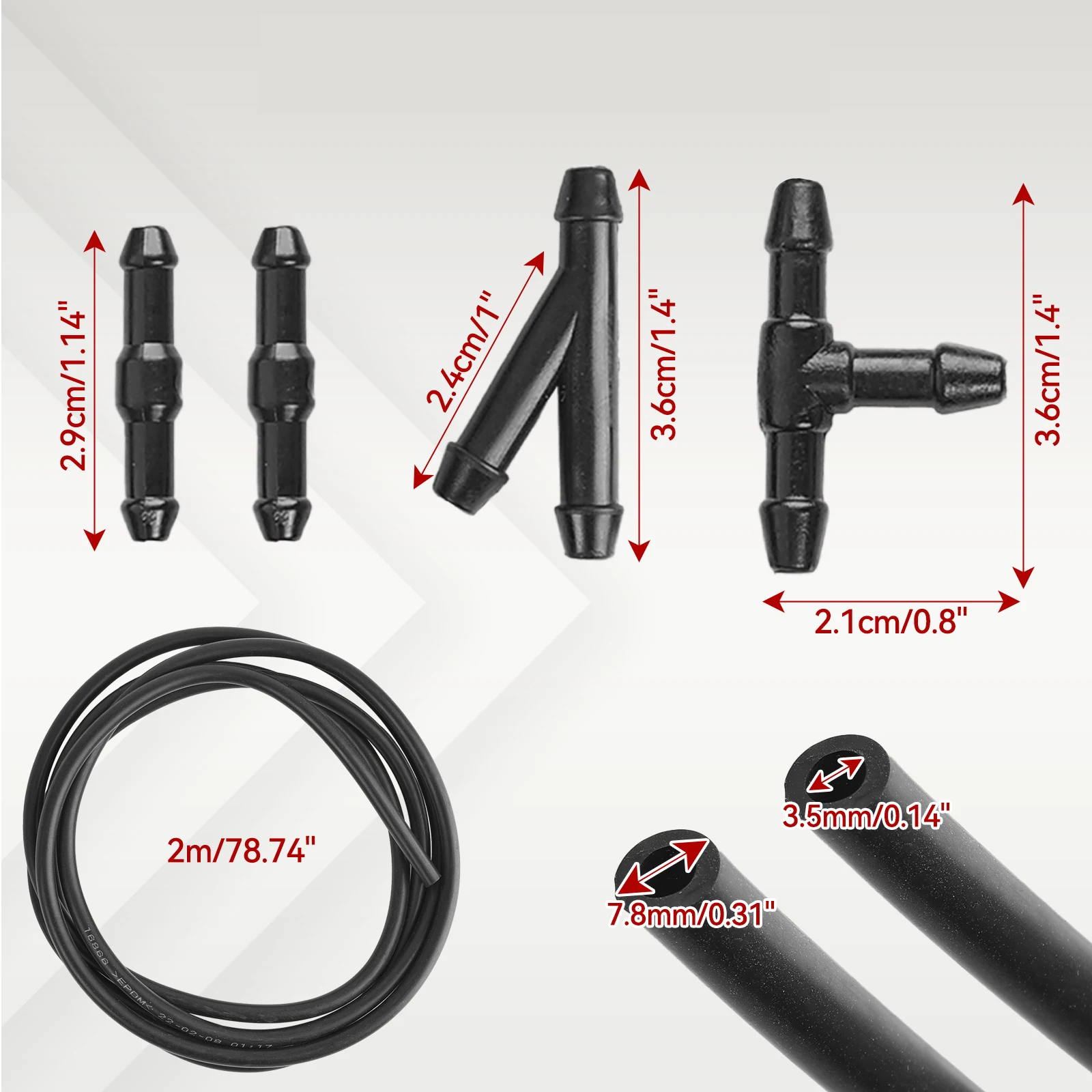 Универсальный шланг для передней фары, 2 м, 3,5 мм