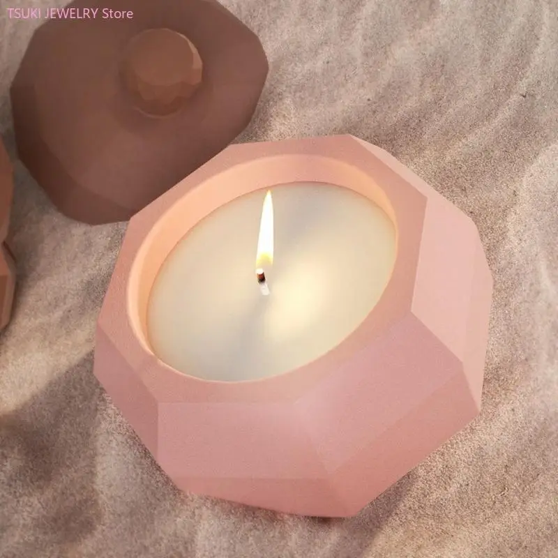 Silicone Candle Cup Molds Non-stick Storage Box Mould Resin Casting Molds Cement Plaster Ornament Mold DIY Home Decor