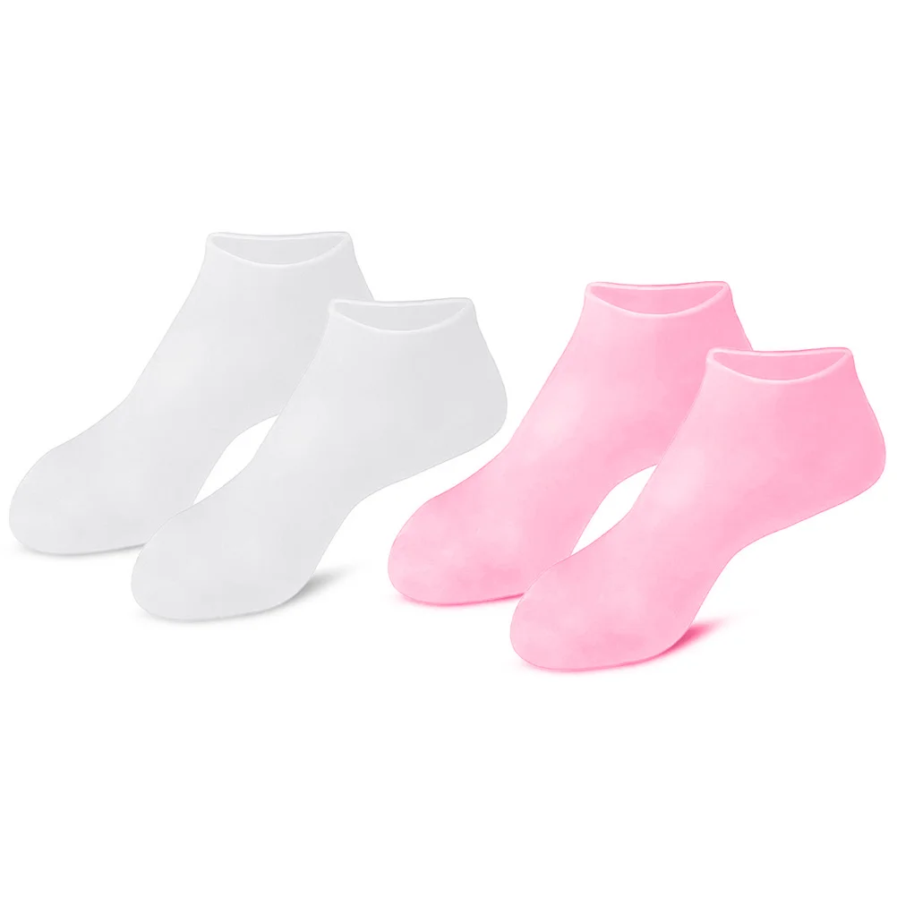 

2 Pairs Foot Care Skin-friendly Socks Supplies Moisturizing Protective Spa Use Women Rough