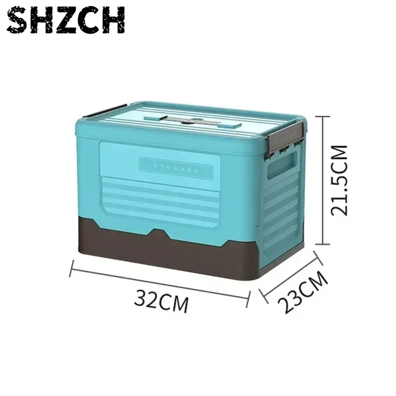 Folding Storage Box Multifunction Foldable Organizer Container Plastic Sundries Storages Supplies Organizer Box with Lid 1 PCS