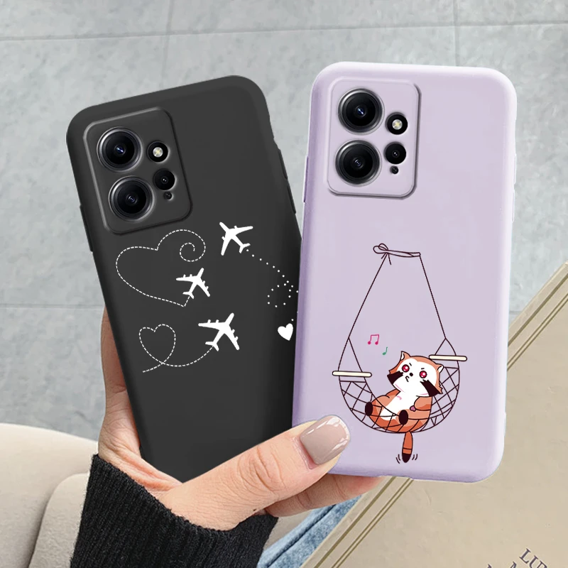 Flowers Case For Redmi Note 12 Pro Plus 5G Phone Cover Cartoon Owl Cute Heart Soft Silicone Fundas For Redmi Note 12 Pro+ Shell