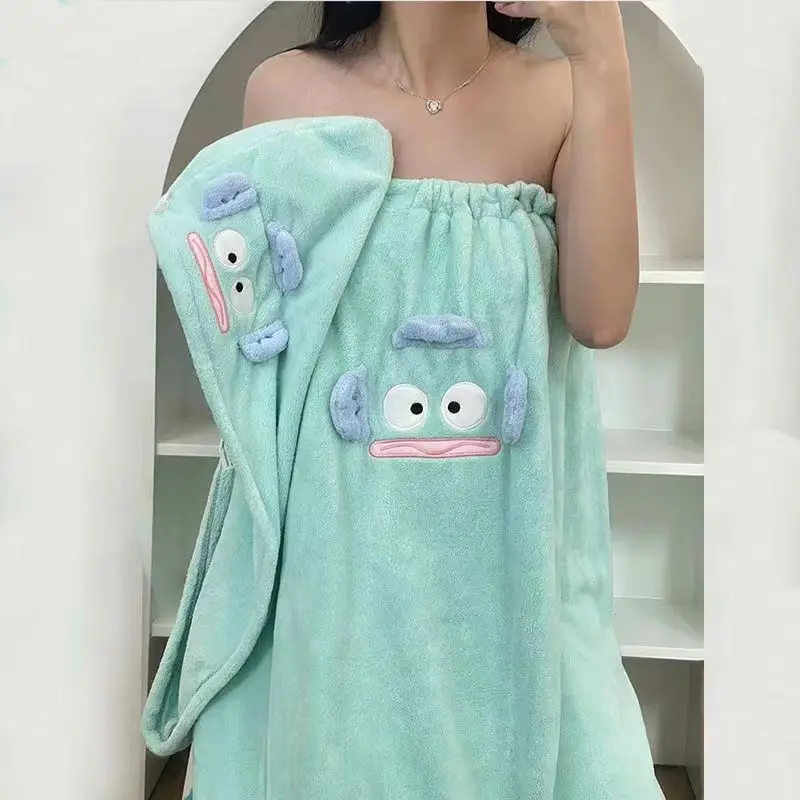 

Kawaii Hangyodon Sanrio Lovely Comfortable Bath Towel Dry Cap Shower Skirt Water Absorption Drier Christmas Gifts for Girls