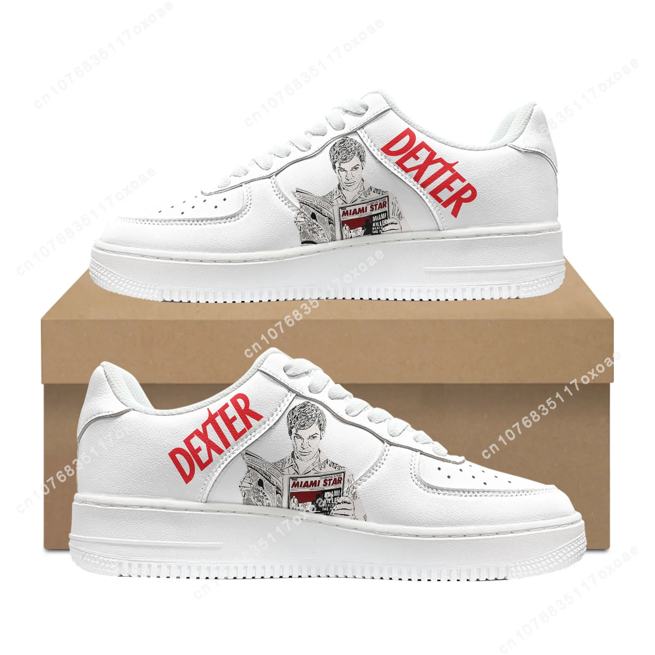 Dexter TV Show Morgan Shoes AF Basketball Mens Womens Sports Running Flats Force Sneakers stringate Mesh Custom Shoe