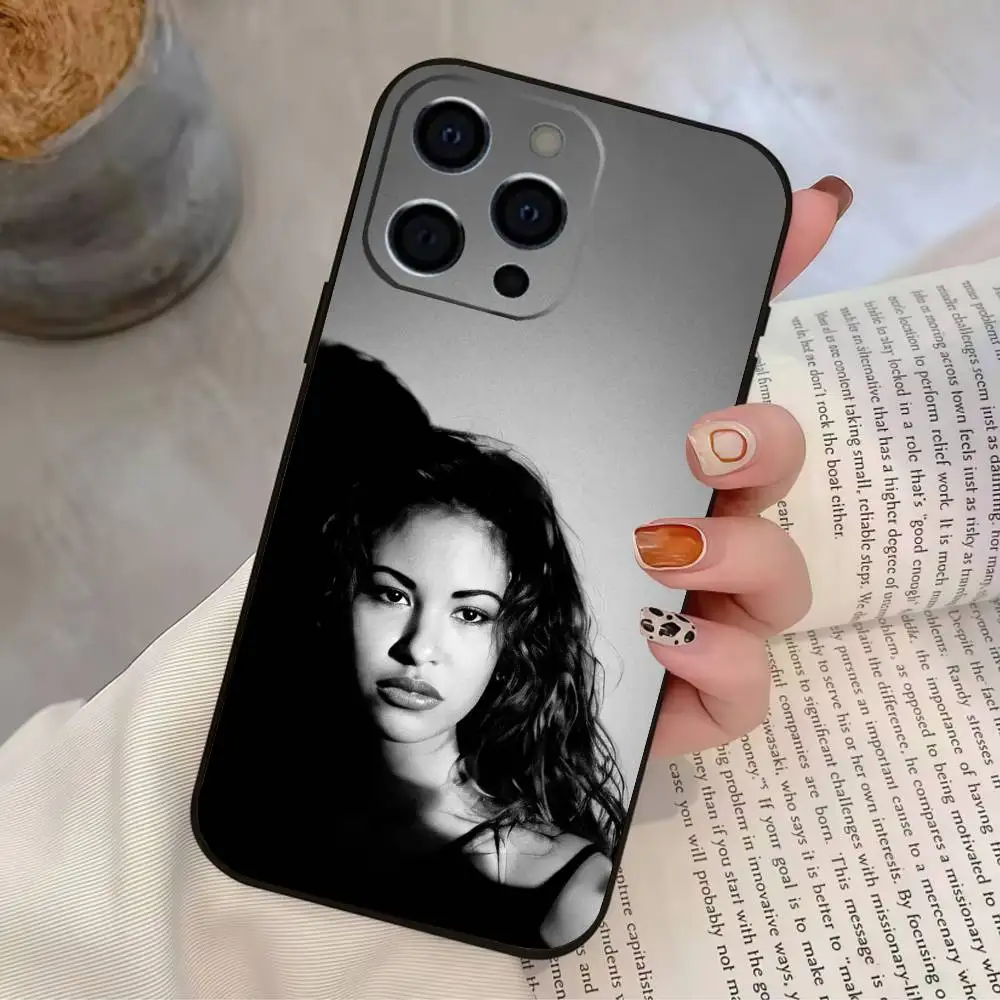 حافظة هاتف S-Selena Q-Quintanilla لهاتف iPhone 17,16,15,14,13,12,11 Plus, Pro Max, XS, غطاء أسود ناعم #4