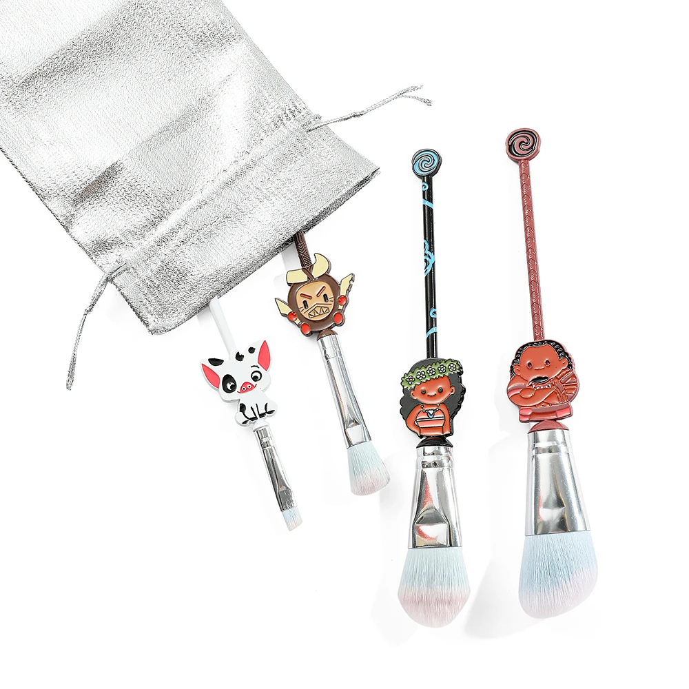 Disney Fashion Cartoon Anime Moana Makeup Brushes Cute Cartoon Figure Accessories Blush Forehead Eye Brush for Girlfriend Gifts