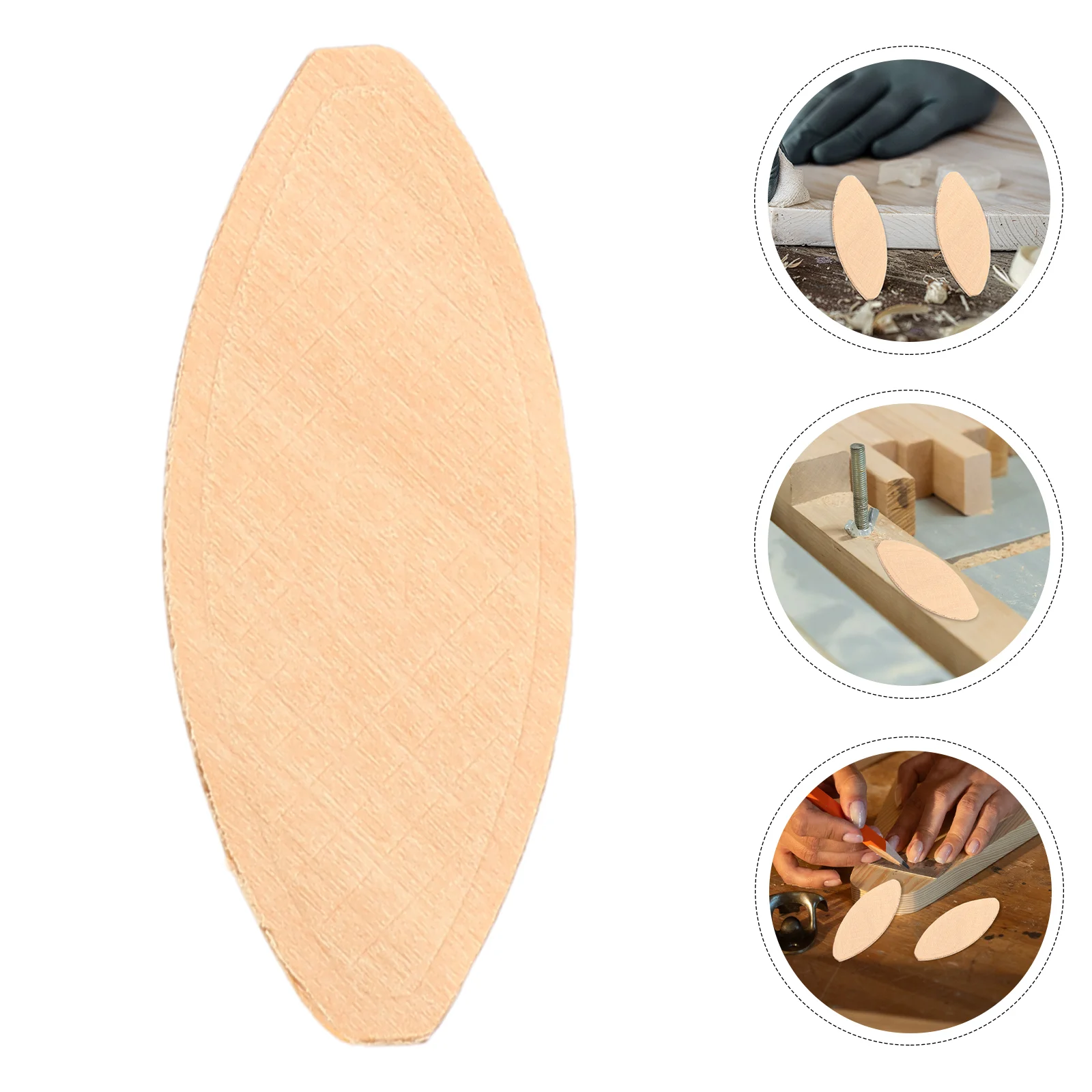 

100 Pcs Wooden Board Splicing Tenon Furniture Biscuits Joiner Hardwood Woodworking Tool Docking