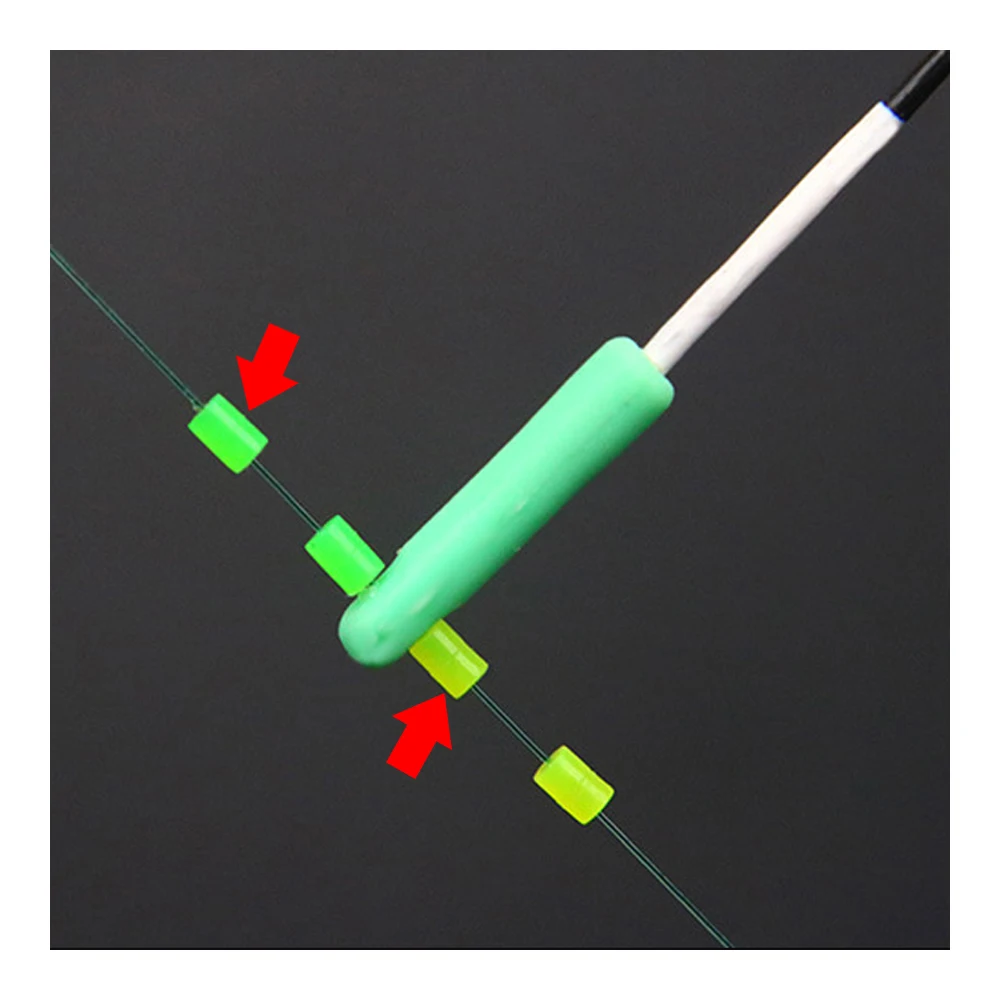 Professional Fishing Space Bean Connector Terminal Stopper Buoys Silicone Anti-Strand Resistance Float Gear Line Stop Bobber