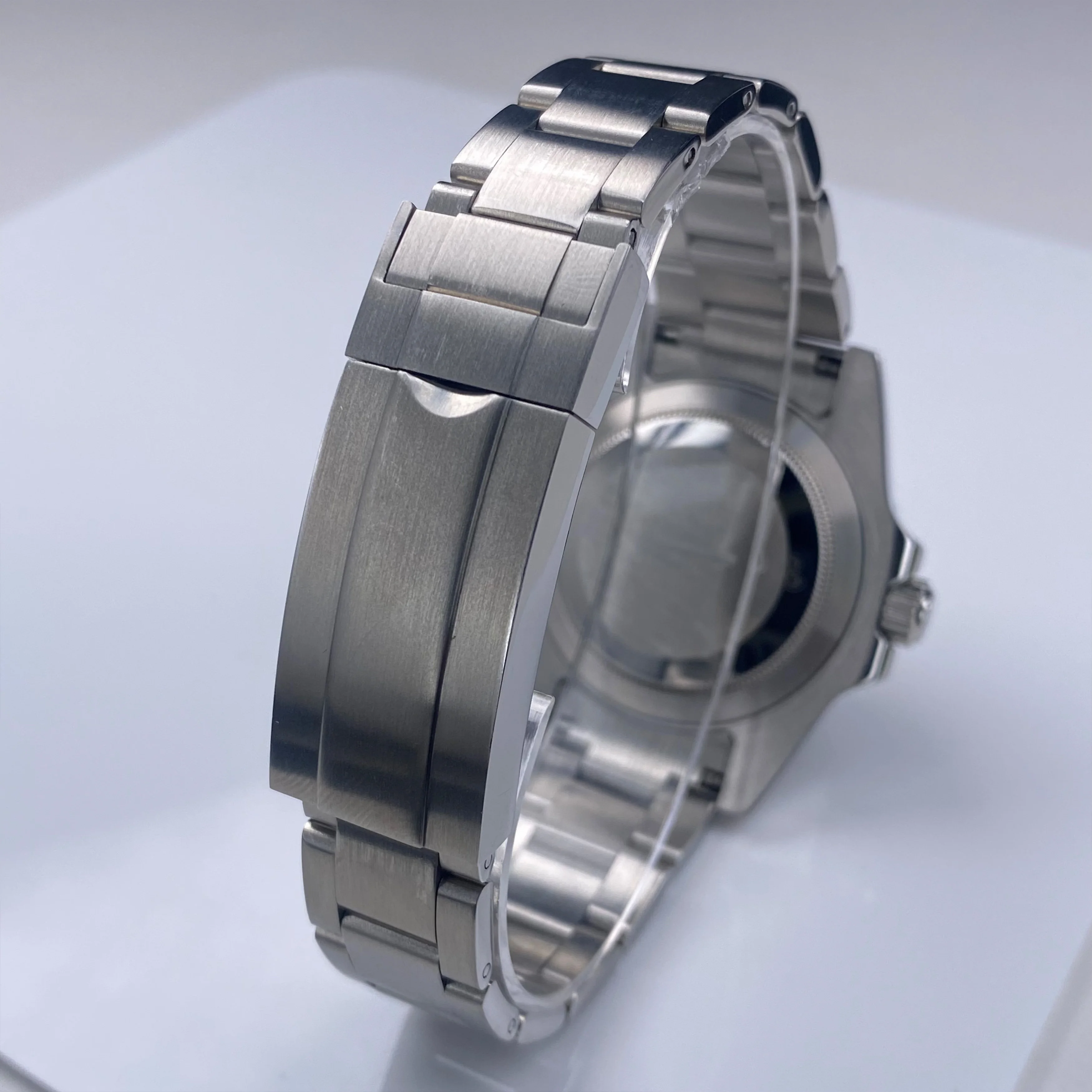 NH35 40mm Sliver Watch Case with Sapphire Crystal 120 Click Compatible with NH34/NH35/NH36 Movements Water-Resistant 28.5mm Dial image 5