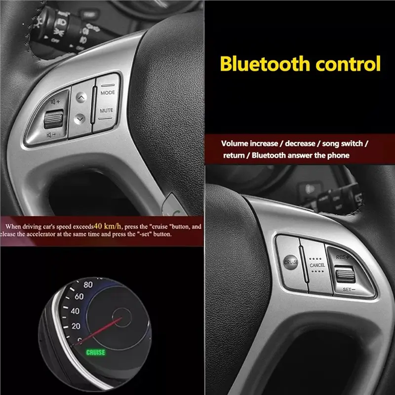 AS57-For 10-15 Tucson IX35 Multi-Function Steering Wheel Button Volume Adjustment Cruise Fixed Speed view 5