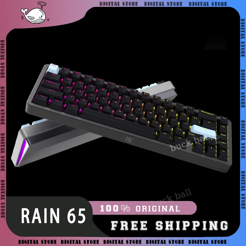 

IPI Rain65 Mechanical Keyboard Rain 65 Magnetic Switch Keyboard Hot Swap 67keys Rgb Backlit Aluminum Custom Gamer Keyboards Gift