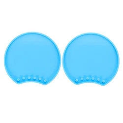 2 Pcs Hairpin Epoxy Mold Mouse Ear Resin Filling Earrings Silicone for Handicraft Silica Gel Round Molds Head Band