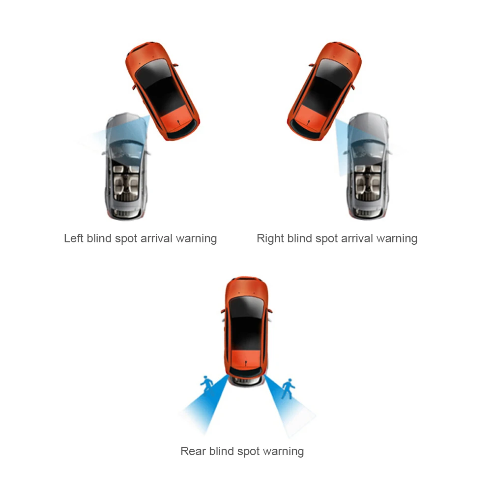 

BSD Warning Light Assist Lane Changing Car Blind Spot Detection IP67 Waterproof Radar Detection Set Ultrasonic Radar Monitor Kit
