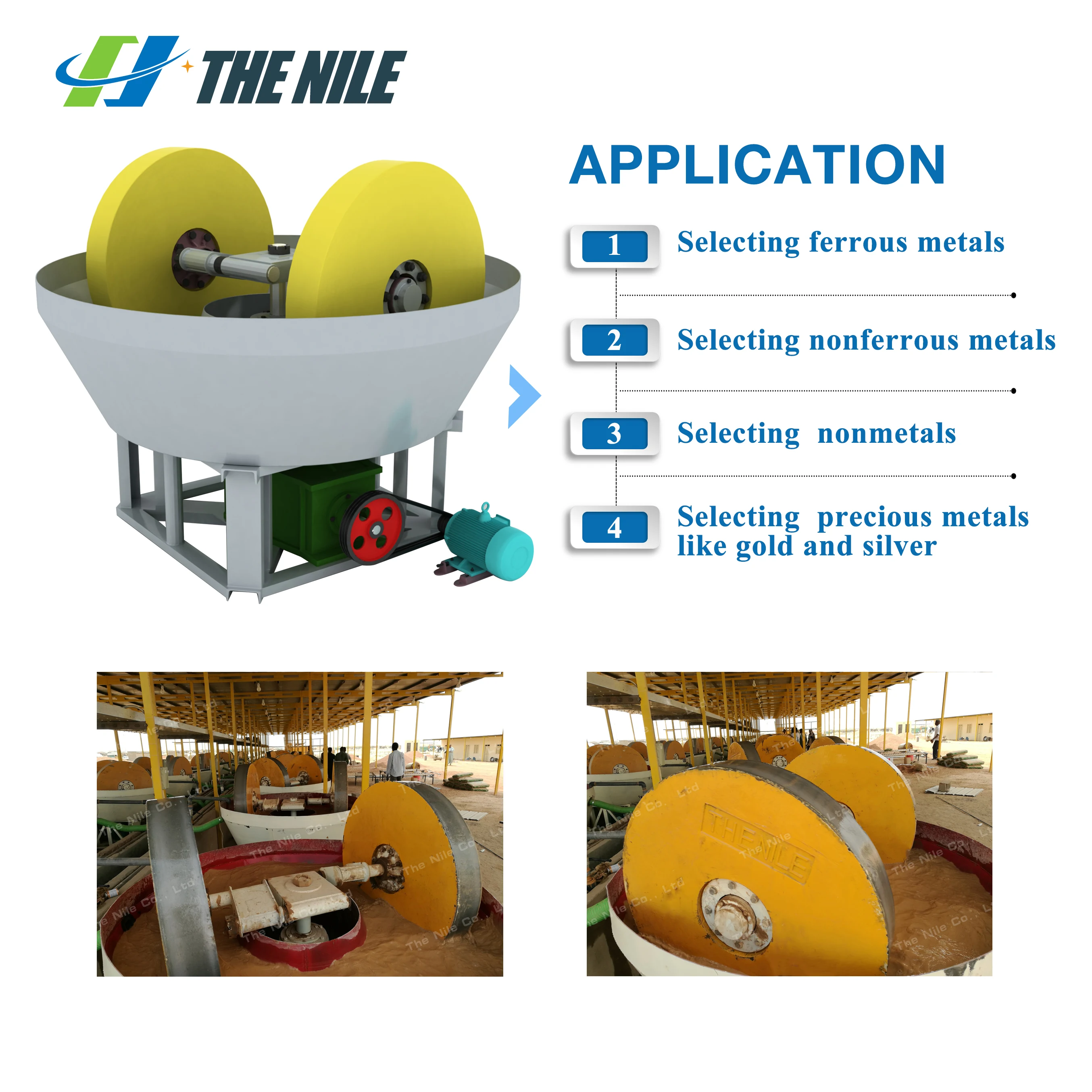 China Factory Price Gold Wet Pan Mill Gold Grinder Gold Milling Machine