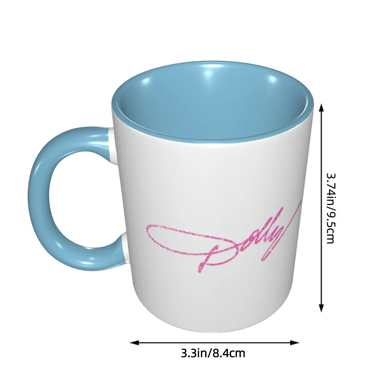 Dolly Parton Pink Sparkle Mug Funny Ceramic Coffee Cups Tea Mugs Milk Cup Drinkware Gift for Friends DIY Custom
