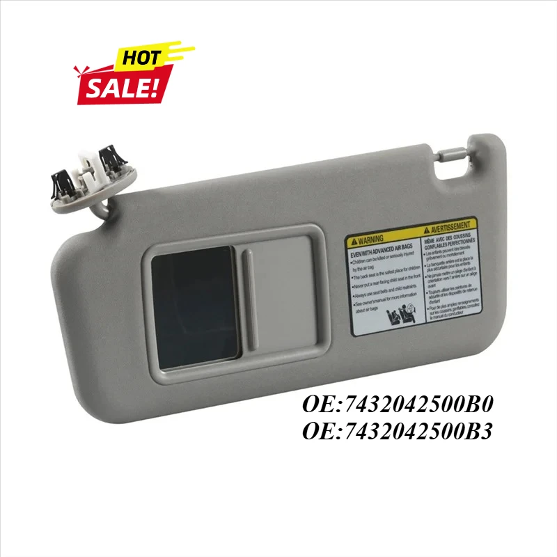 

7432042500B0 Автомобильный левый солнцезащитный козырек для водителя для Toyota RAV4 2006 2007 2008 2009 7432042500B3 LHD