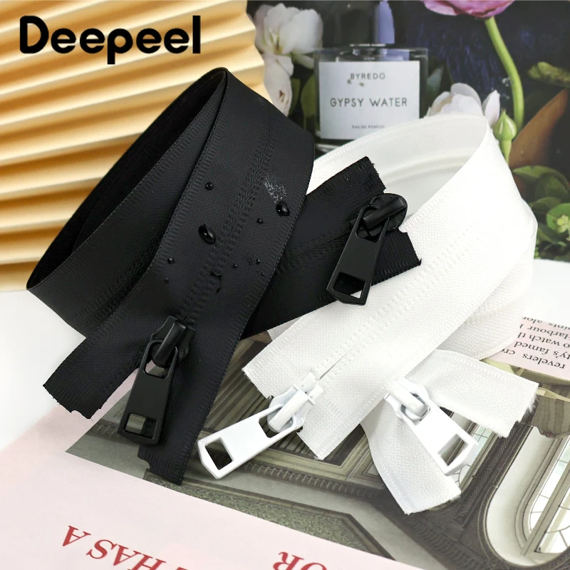 

3Pcs 5# Waterproof Double Slider Nylon Zippers 20-150cm Open-End Invisible Zipper Tent Closure Repair Zip DIY Sewing Accessories