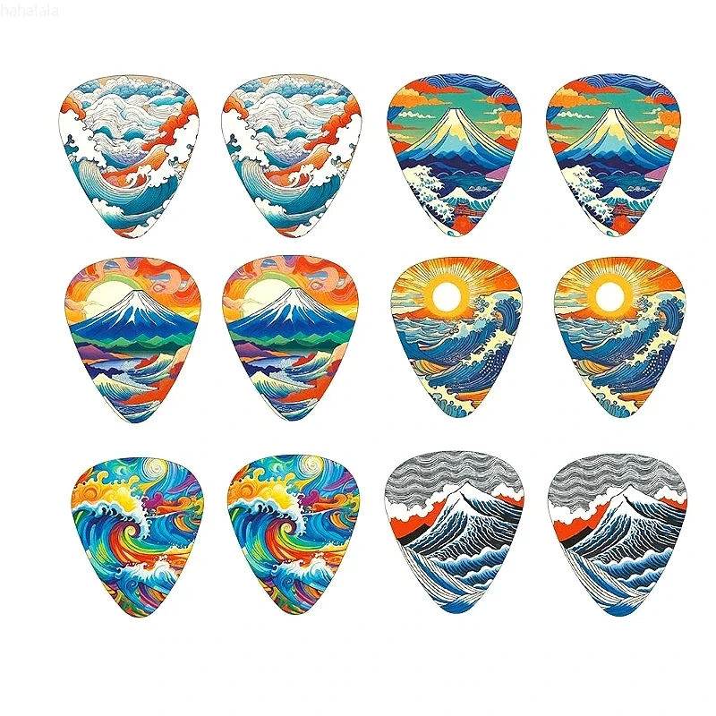 10pcs/set Guitar Paddles 0.46/0.71/1.0mm Fashion Acoustic Electric Guitar Picks Musical Instrument Pick Guitar Accessories