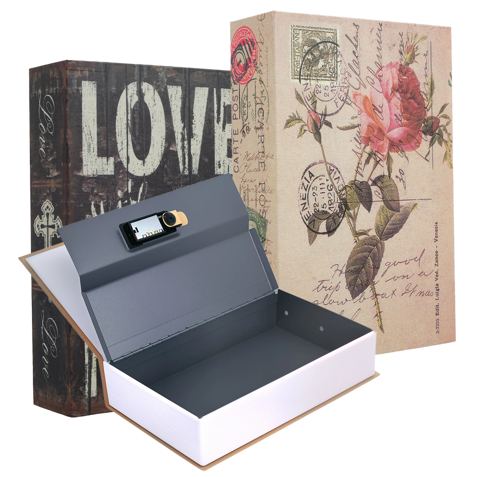 

Secret Hidden Safe Security Box with Password Lock Book Shape Safe Lock Cash Money Coin Storage Mini Lock Box for Home NEW