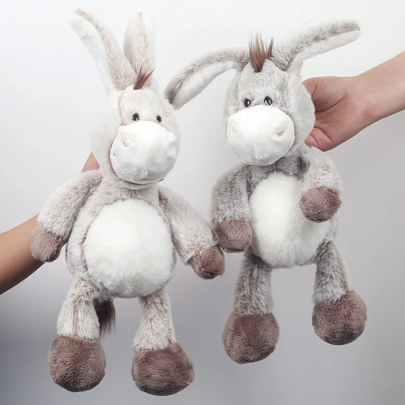 

25-32cm Cute Donkey Doll Soft Plush Toy Lifelike Stuffed Plush Donkey Soothing Doll Simulated Animal Plush Toy Creative Gifts