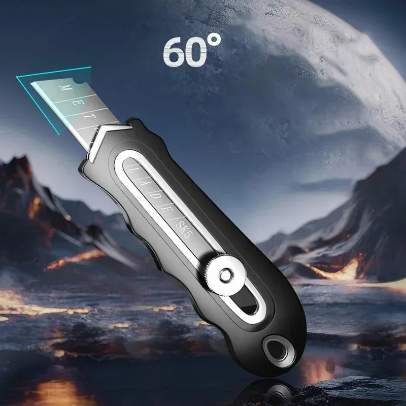 سكينة صناعية من الفولاذ المقاوم للصدأ مع شفرة فولاذية عالية الكربون قابلة للاستبدال لقطع الورق ومستلزمات الطلاب المكتبية #3