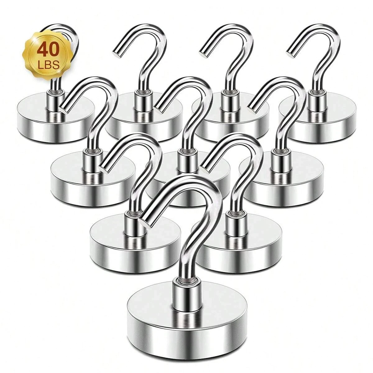 2kg To12kg Small Strong Powerful Neodymium Magnet Hook for Home Kitchen Workplace and Office Etc