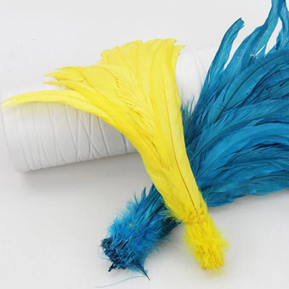 

50 Pcs Rooster Tail Light Luster DIY Craft Material Hat Decoration Waterproof Dirty Proof
