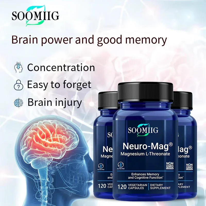 Soomiig Magnesium L-Threonate - يعزز صحة الدماغ، ويعزز الذاكرة والتركيز والإدراك، ويعزز طاقة العصب #3