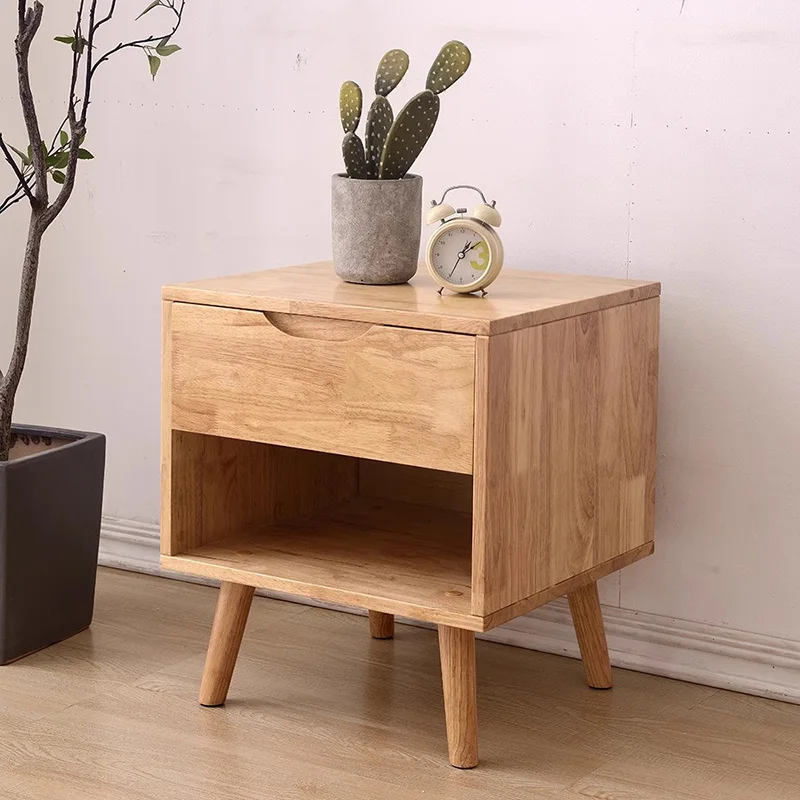 Modern Retro Nightstand Wood Bedside Storage Mid Century Nightstands Drawers Table Meuble De Rangement Furniture For Bedroom