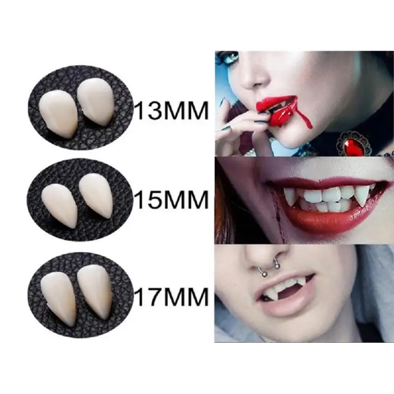 Halloween Decoration Vampire Teeth Fangs Dentures Props Halloween Cosplay Props False Fangs With Solid Glue Halloween Props