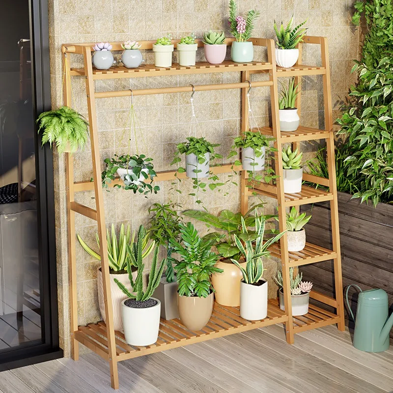 Flower Display Plant Stand Balcony Rose Pot Wood Plant Stand Outdoor Corner Giardino Arredamento Esterno Front Porch Furniture